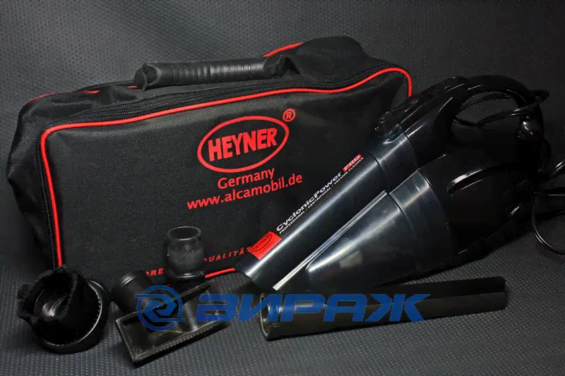 Автопылесос 12V 138W + 3 насадки, подсветка, 4метра кабель., Heyner 240000